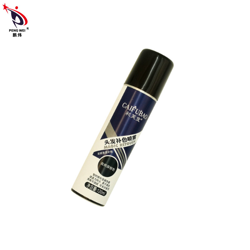 120ml τονωτικός σκοτεινός καφετής ψεκασμός 50*150mm φύσης ψεκασμών χρώματος τρίχας ρίζας επισκευής