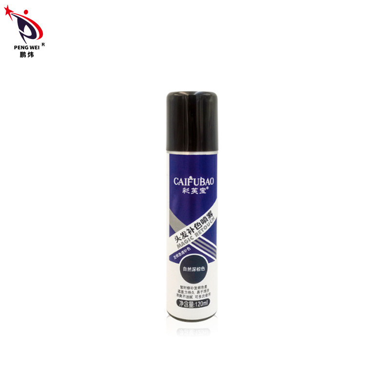 120ml τονωτικός σκοτεινός καφετής ψεκασμός 50*150mm φύσης ψεκασμών χρώματος τρίχας ρίζας επισκευής