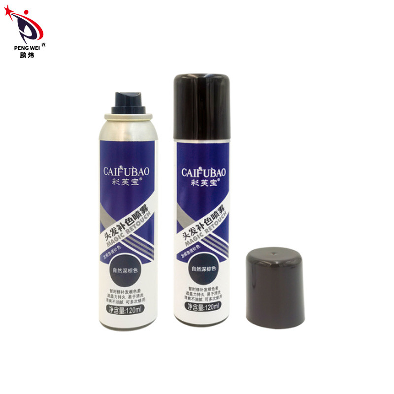120ml τονωτικός σκοτεινός καφετής ψεκασμός 50*150mm φύσης ψεκασμών χρώματος τρίχας ρίζας επισκευής