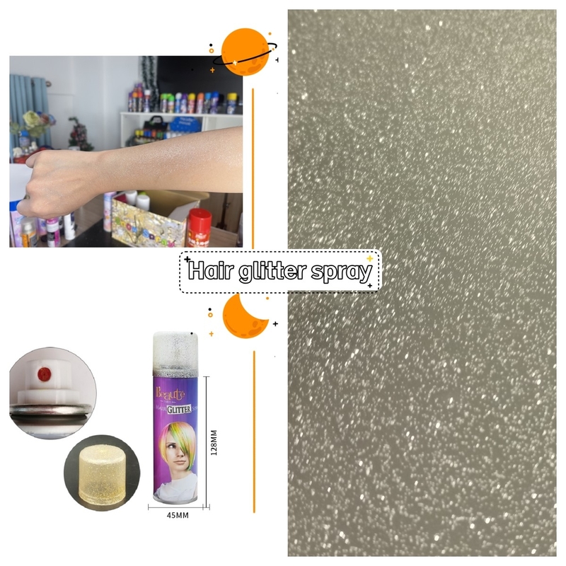 200ml η αβλαβής τρίχα ακτινοβολεί μη τοξικός ανθεκτικός χρώματος ψεκασμού χρυσός