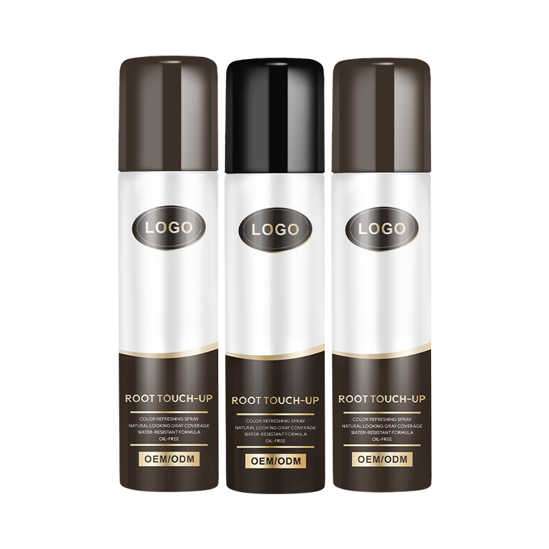 Ιδιωτική ετικέτα χρώμα μαλλιών σπρέι ρίζα touch up για να κρύψει γκρίζες ρίζες σε δεύτερο
