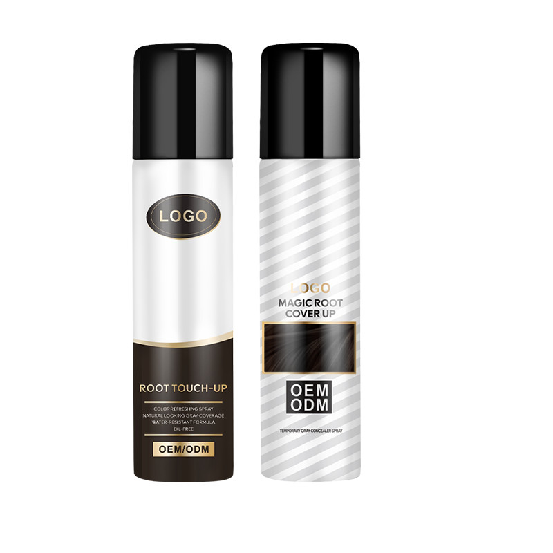 Ιδιωτική ετικέτα χρώμα μαλλιών σπρέι ρίζα touch up για να κρύψει γκρίζες ρίζες σε δεύτερο