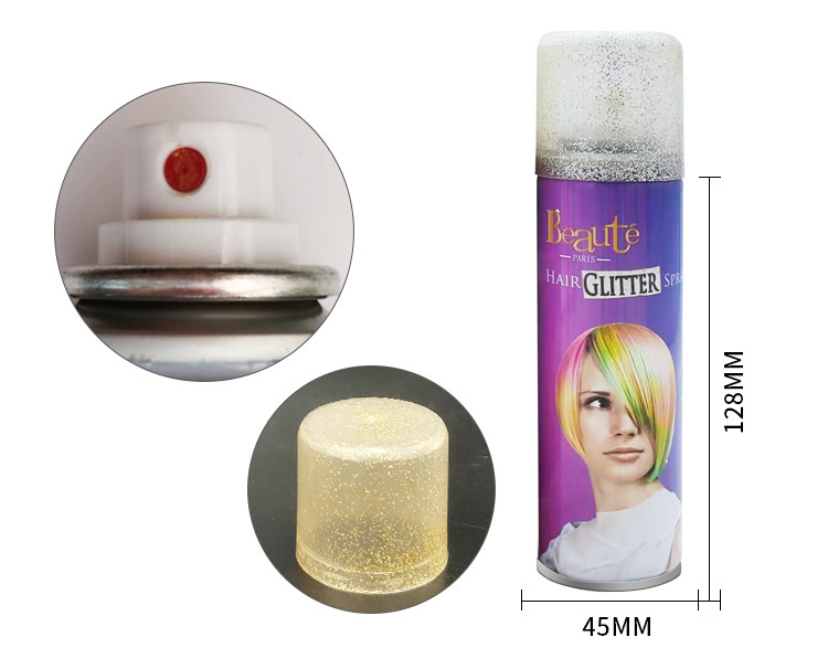 Χρωματιστό σπρέι 150 ml Glitter για μαλλιά με φωτεινή κράτηση Στυλ μαλλιών