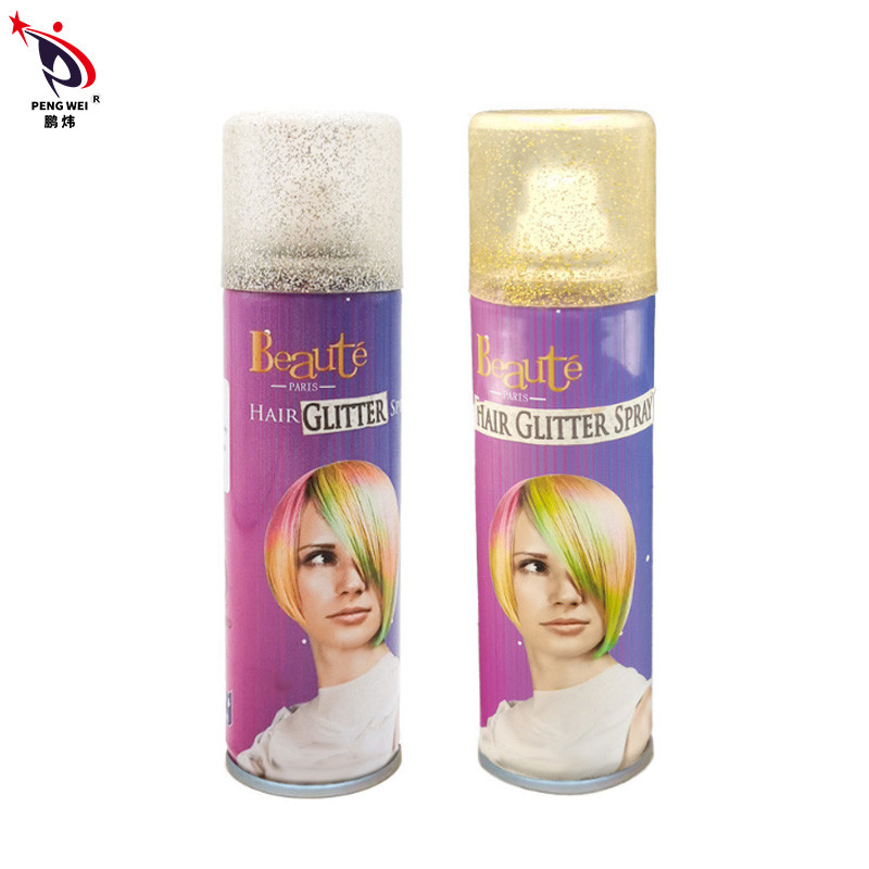 Χρωματιστό σπρέι 150 ml Glitter για μαλλιά με φωτεινή κράτηση Στυλ μαλλιών